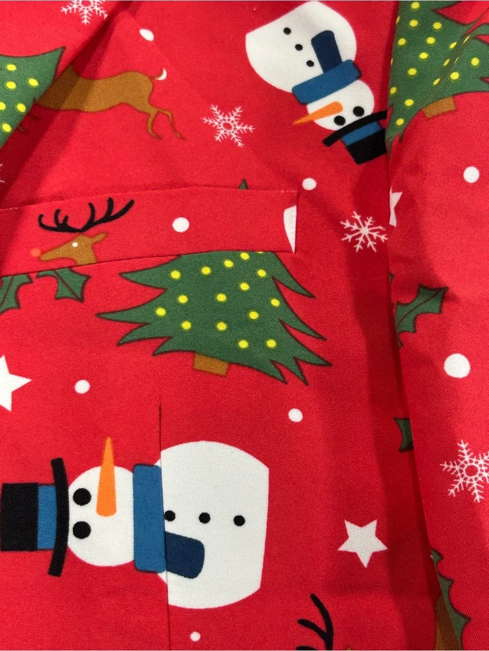 NWT OppoSuits Men’s 44 Red Christmas Snowman Reindeer Holiday Blazer